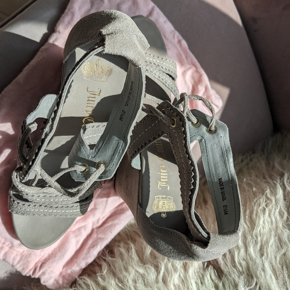 Juicy Couture Suede Platform Wedge Sandal - Picture 2 of 9